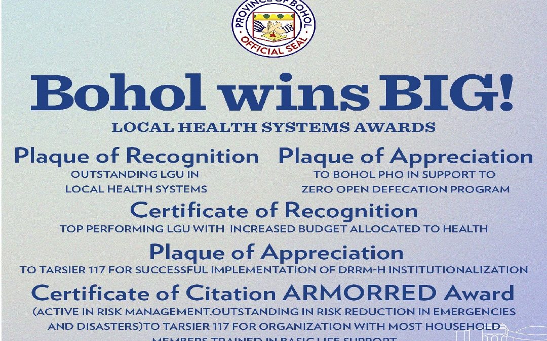 Bohol Awarded for Health Development