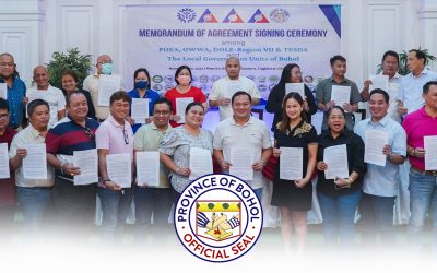 MOA signing reaffirms Bohol as an “IR-Free Province”