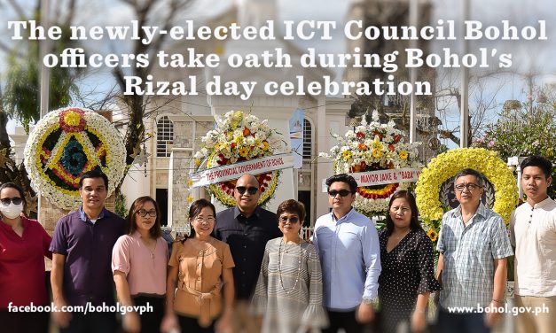 THE NEWLY ELECTED ICT COUNCIL BOHOL OFFICERS TAKE OATH DURING BOHOL’S RIZAL DAY CELEBRATION